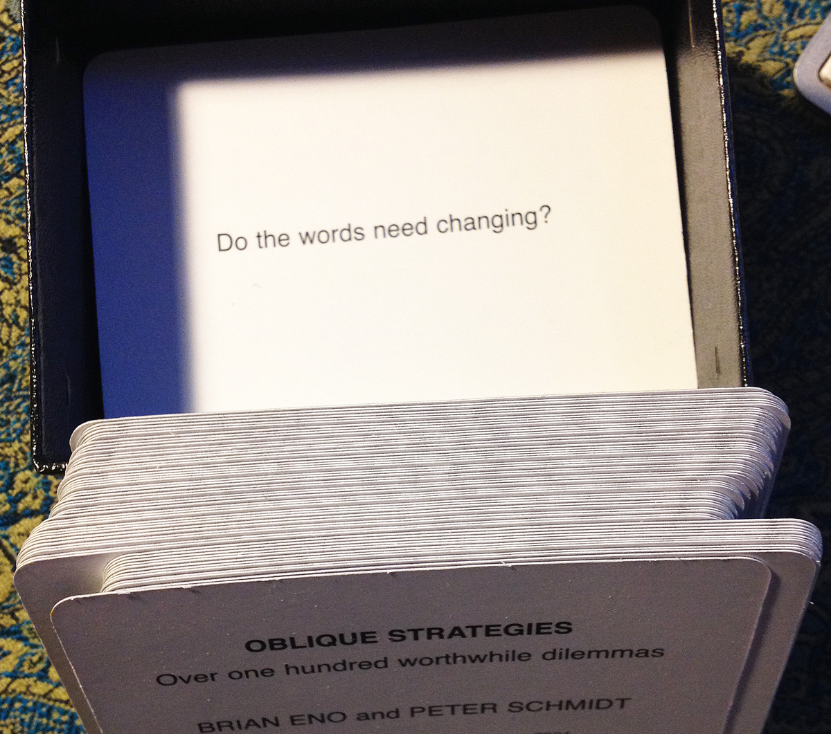 Oblique Strategies - Words Changing