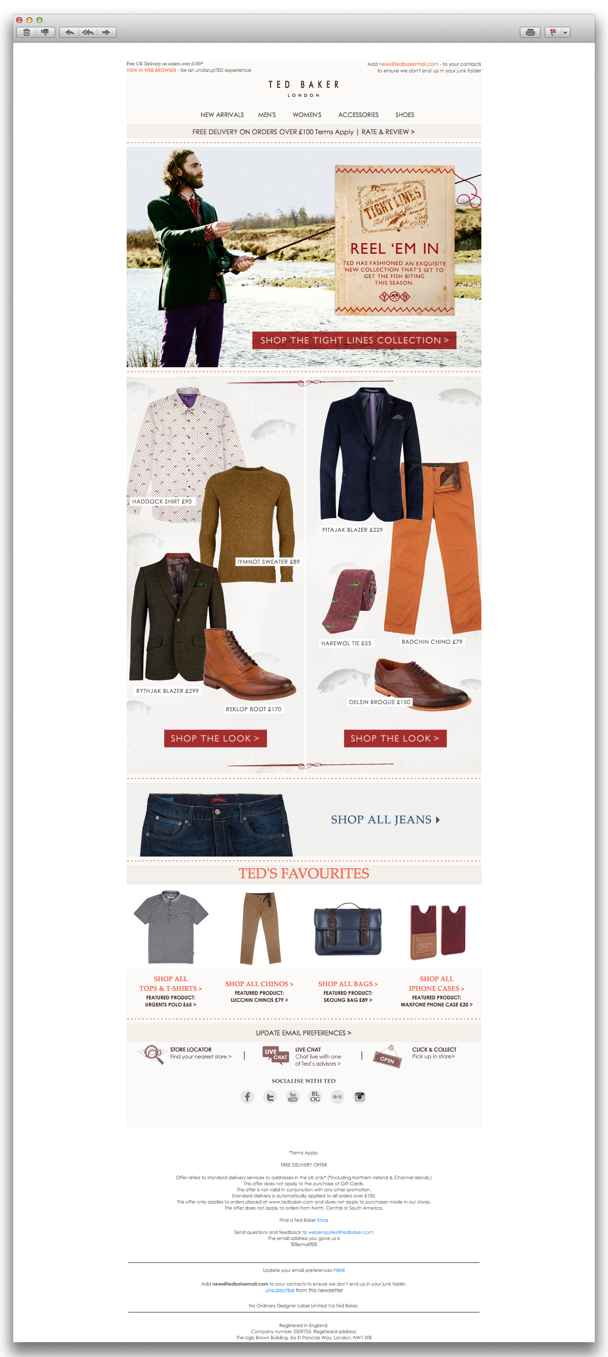 Ted Baker HTML email
